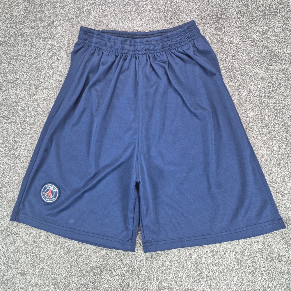 Paris Saint-Germain Soccer Shorts Mens Small Navy Blue PSG Athletic Training